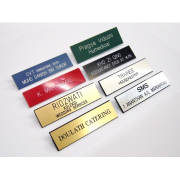 Name Tag with Engraved Text